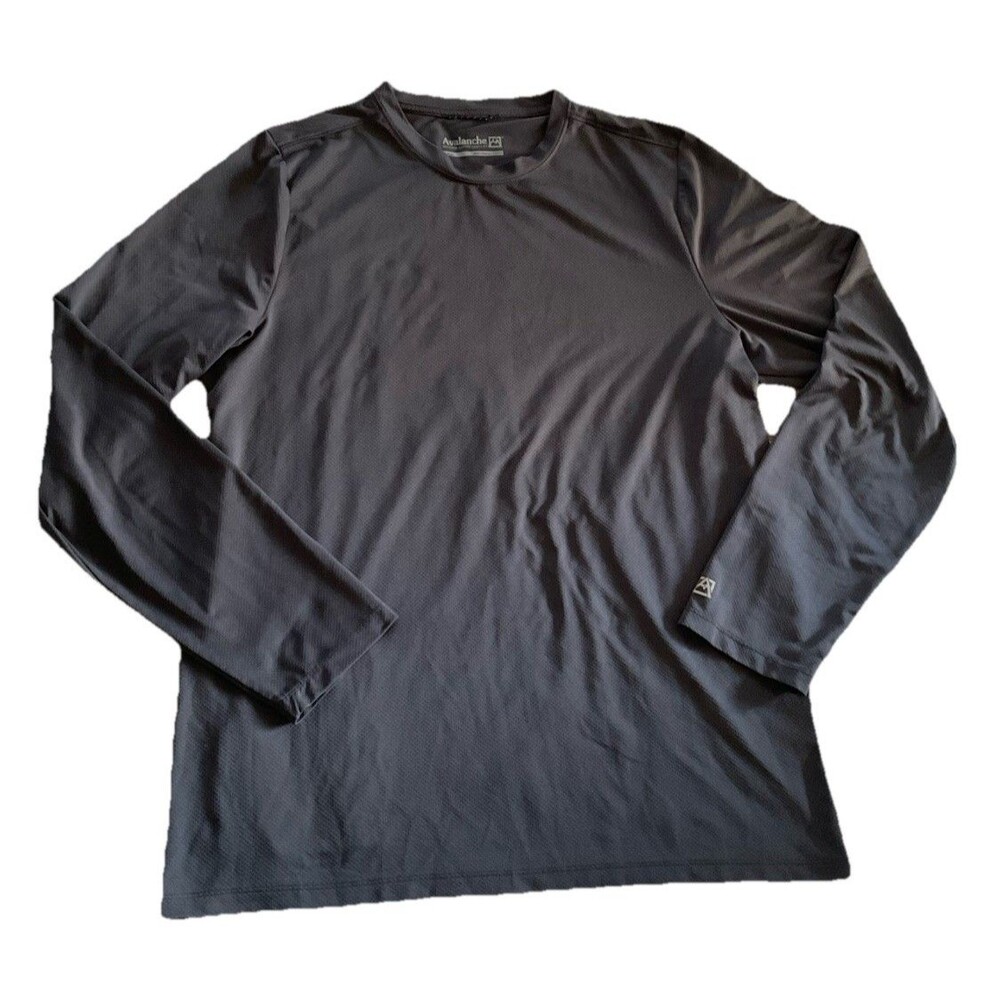 Avalanche Outdoor Supply Shirt Mens UPF 50 Sun Protect Back Zip Pocket Large